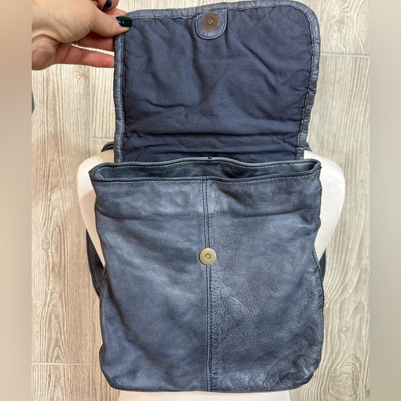 Frye and Co. Women\'s Esme Backpack Purse Blue with Textured Woven Flap main image 7